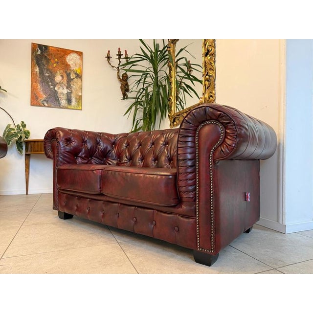 Chesterfield Leather Sofa Set, Set of 3 For Sale - Image 11 of 18