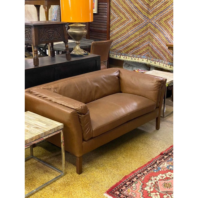 2020s Timothy Oulton “Rider Leather “ 2 Seater Loveseat For Sale - Image 5 of 13