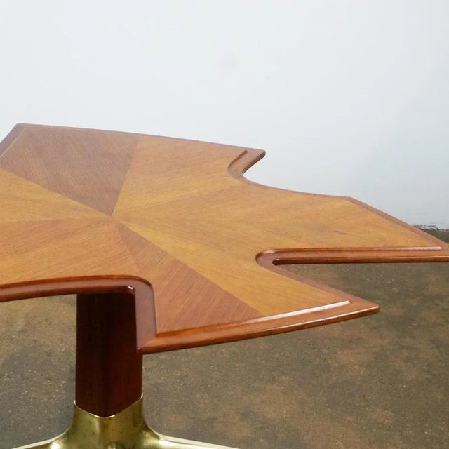 Mid-Century Austrian Walnut and Brass Coffee Table by Oswald Haerdtl For Sale - Image 13 of 14