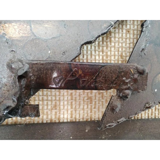 1970s Brutalist Metal Wall Sculpture by Henrik Horst, 1960s For Sale - Image 5 of 6