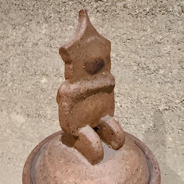 1950s 1950s Stoneware Pottery Cookie Jar For Sale - Image 5 of 7