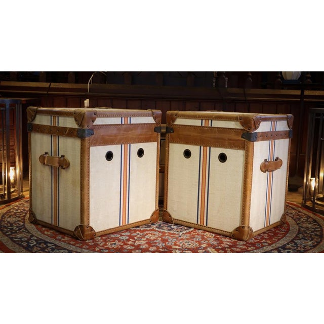 Vintage Trunks in Leather by Timothy Oulton, 2010s, Set of 2 For Sale - Image 17 of 18