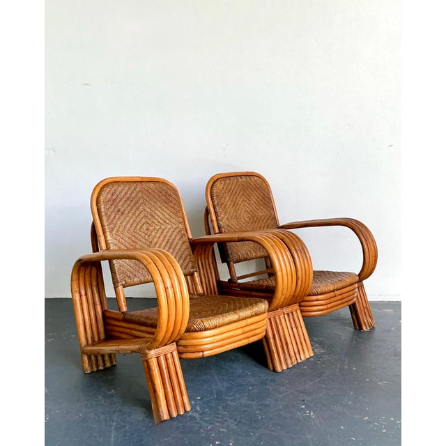 Vintage Bent Rattan Lounge Chairs - A Pair For Sale - Image 16 of 18