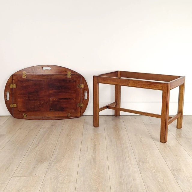 Brown 19th Century Padouk Anglo-Chinese Butler's Tray on Later Stand For Sale - Image 8 of 8