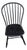 Antique Black Painted Bow-Back Kitchen Windsor Side Chair, Ca. 1800 For Sale