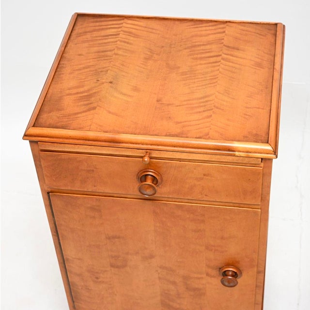 Vintage Swedish Satin Birch Bedside Cabinets, 1950s, Set of 2 For Sale - Image 11 of 14