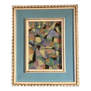 Contemporary Original Stephen Heigh Abstract Painting “Nocturnal“ Tabletop Frame For Sale