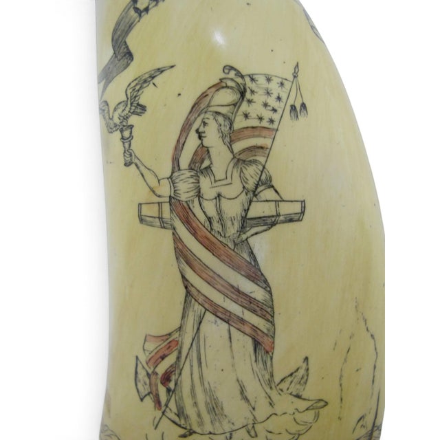 Peabody Museum approved reproduction scrimshaw, from the Save the Whale Collection. This polymer of a 19th century whale...