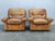 Cognac Buffalo Leather Lounge Armchairs from Arcon Italia, 1970s, Set of 2 For Sale - Image 3 of 18