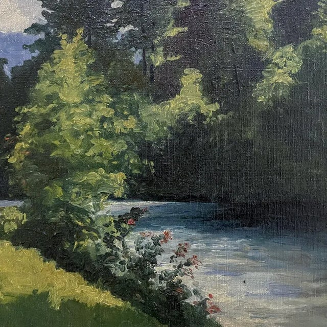 Antique Framed Oil Painting on Canvas by Xavier Wurth (1869-1933) For Sale - Image 10 of 13