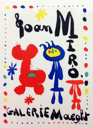 1959 Joan Miro Lithograph 49 Maeght Gallery Art in Posters