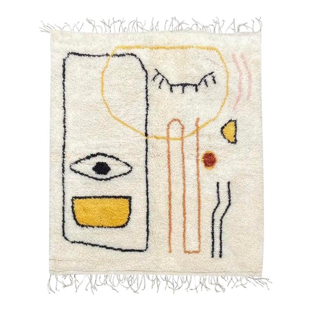 Modern Berber Moroccan Beni Ouarain Rug For Sale