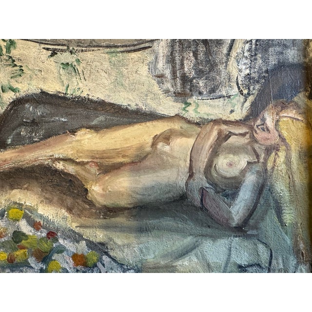 Figurative Constance Levene 1960 Figurative Nude Oil Painting — American (20th Century) For Sale - Image 3 of 6
