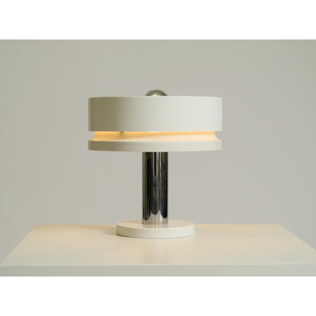 Space Age White Metal Table Lamp by Kaiser Leuchten, 1960s For Sale - Image 9 of 18