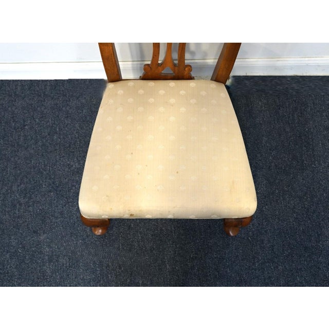 Brown Broyhill Furniture Solid Cherry Traditional Georgian Style Dining Side Chair 7940-87/86 For Sale - Image 8 of 10