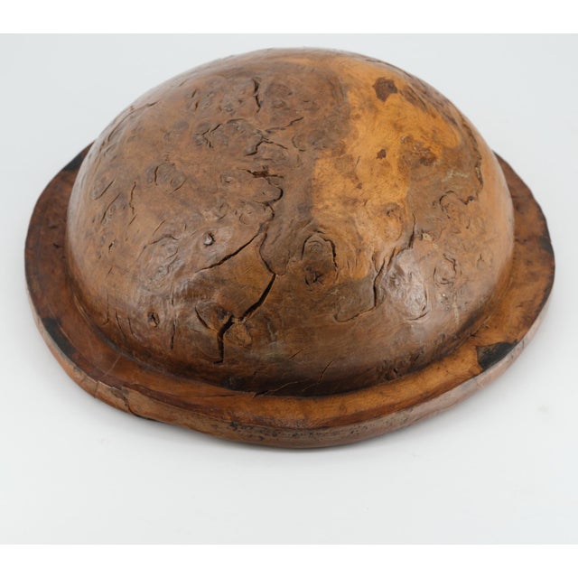 Burr Oak & Steel Pudding Bowl Side Tables by Sculptor Philip Hearsey, 1990s, Set of 2 For Sale - Image 14 of 18