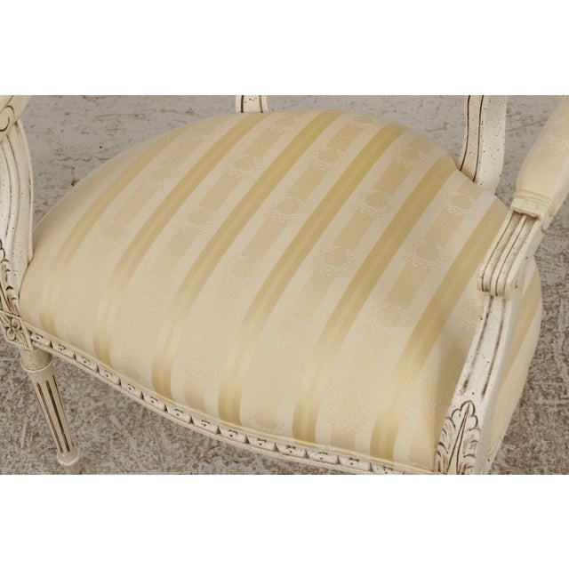 Pair of Henredon Louis XVI Fauteuil Armchairs For Sale - Image 11 of 18