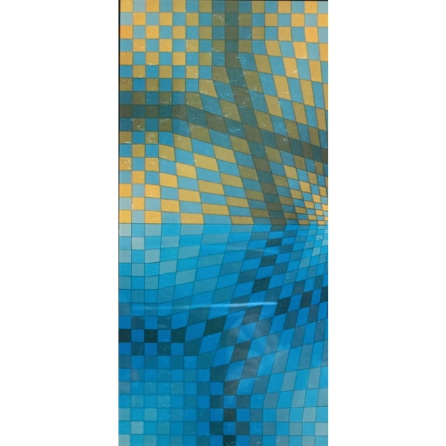This silkscreen print by Victor Vasarely (1906–1997), entitled PAUK-ARNJ comes from the 1972 folio Progressions II,...