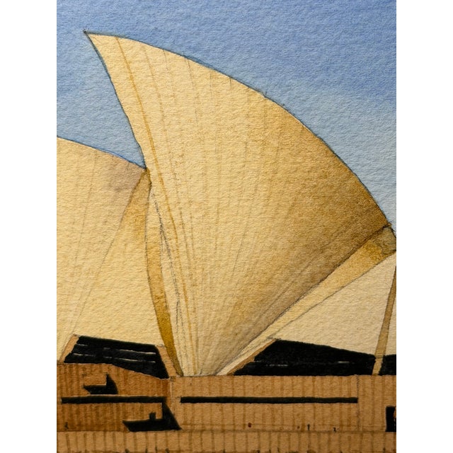 20th Century Painting Sydney Harbour Opera House House Australia Signed G. Douglas Hemingway For Sale - Image 12 of 18