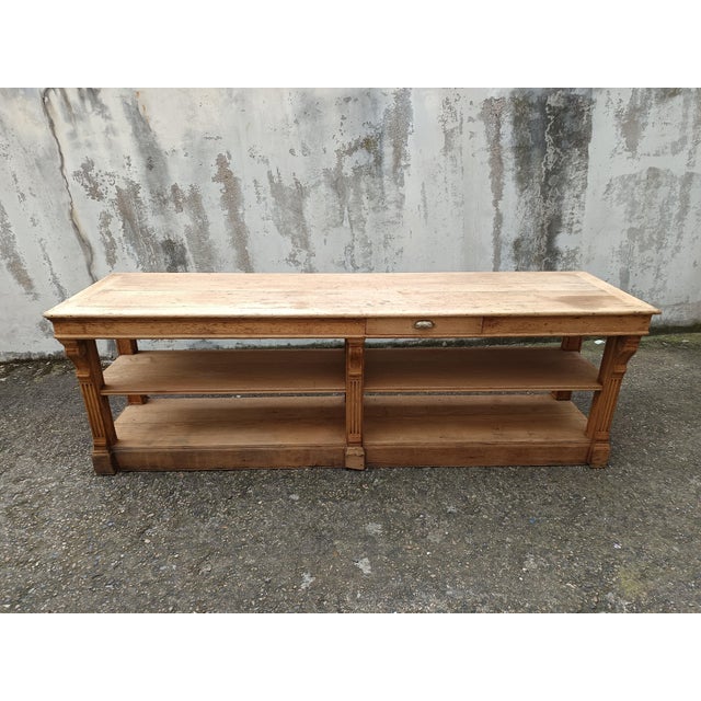 Antique Worktable in Oak For Sale - Image 9 of 18