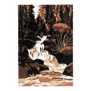 2005 Ginnie Madsen Fish Creek Landscape Relief Print