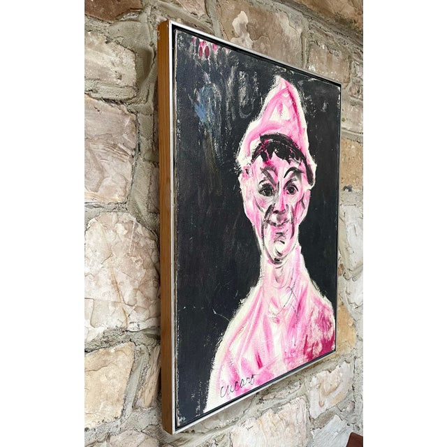 Abstract Expressionism 1960s Pascal Cucaro Self Portrait Painting For Sale - Image 3 of 7
