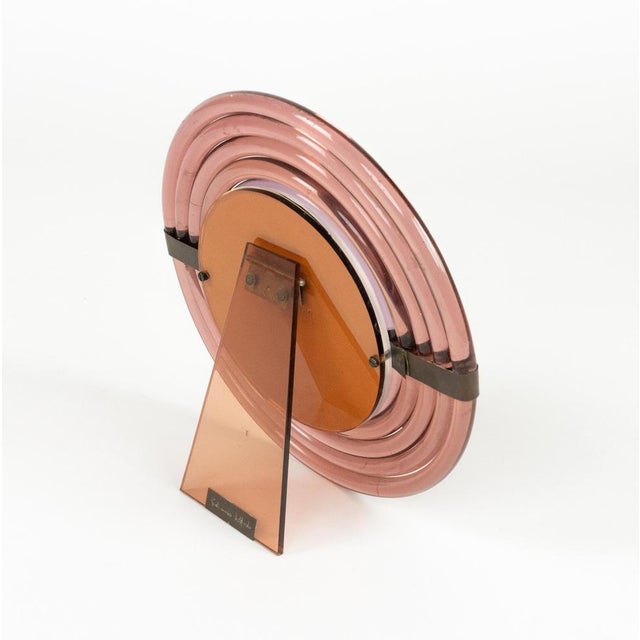 Metal Mid-Century Modern Picture Frame in Acrylic and Brass by Ferdinando Loffredo, Italy, 1970s For Sale - Image 7 of 14