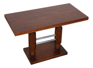 Modern Coffee Table in Wood and Chromed Metal, 1930