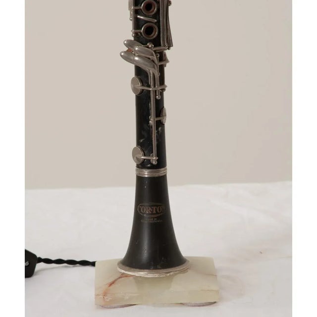 Art Deco Vintage Corton Clarinet as Custom Table Lamp For Sale - Image 3 of 8