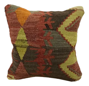 Vintage Turkish Bohemian Kilim Pillow Cover