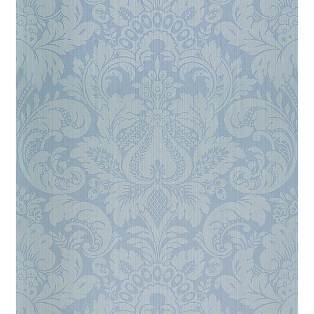 The House of Scalamandré Daphne Wallcovering, Canton Blue For Sale