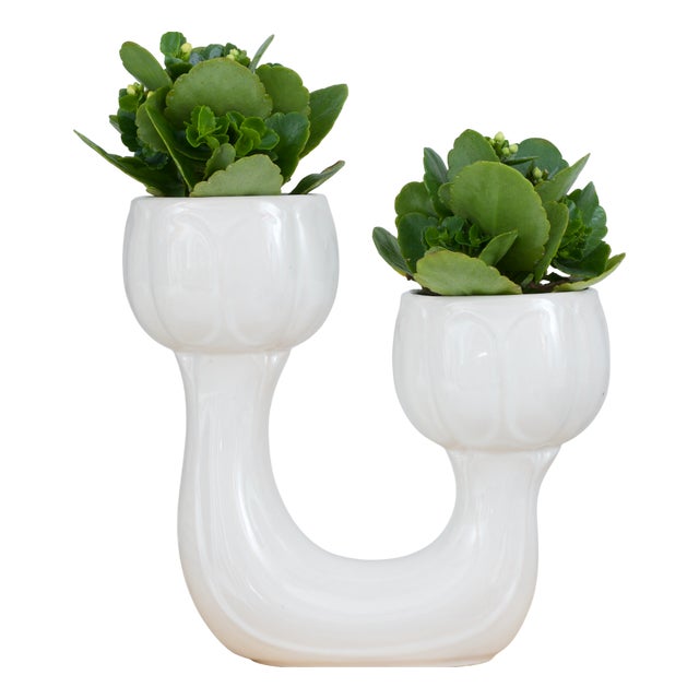 Ceramic Double-Headed Vase from Bay Keramik, West Germany, 1960s For Sale