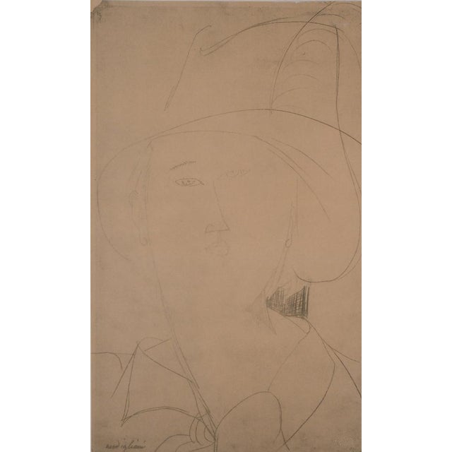 After Amedeo Modigliani, Woman with Hat, 1959, Lithograph For Sale - Image 6 of 6