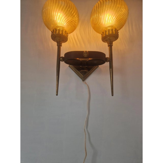 Mid-Century Wall Lamp in the style of Gio Ponti, 1960s For Sale - Image 11 of 13
