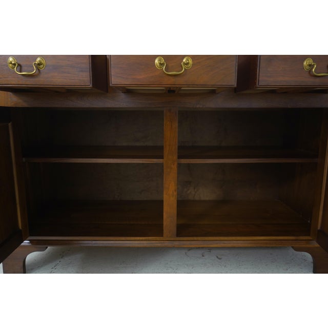 Brown Country Chippendale Hand Crafted Walnut Cupboard For Sale - Image 8 of 18