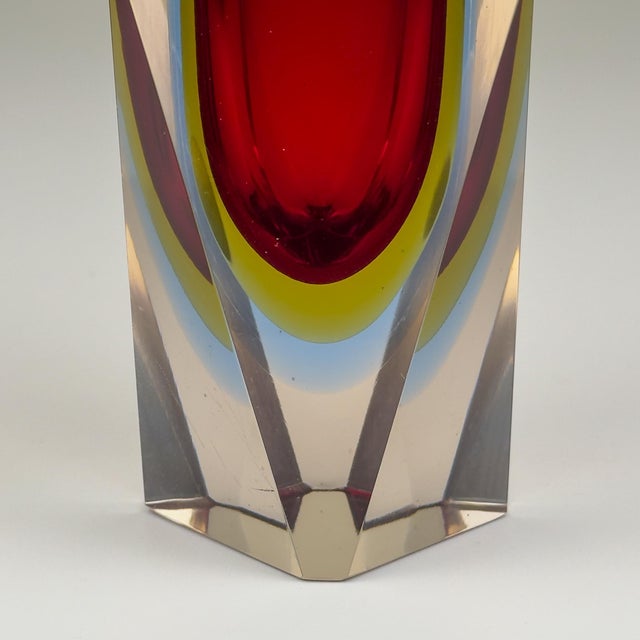 Red Sommerso Murano Glass Vase, 1970s For Sale - Image 18 of 18