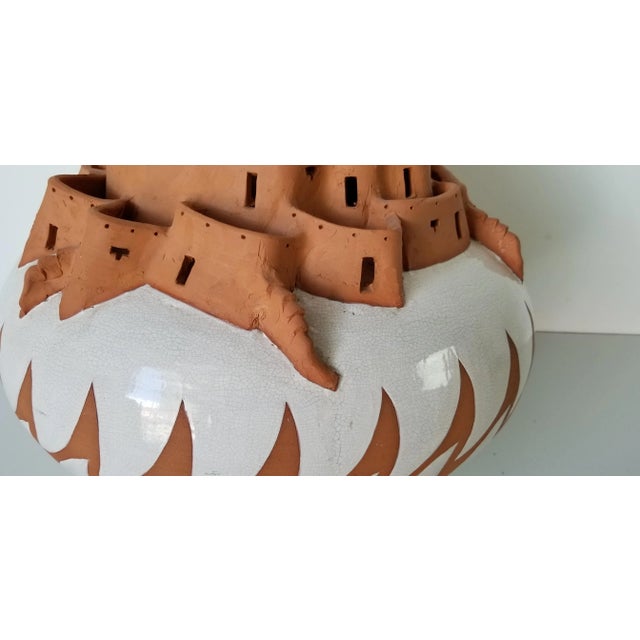 1980s 1980s Ezzell Sculptural " Pueblo" Southwestern Native American Pottery Vase For Sale - Image 5 of 11