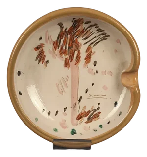 Vintage Ashtray in Majolica, 1980s