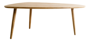 Danish Mid-Century Free Form Oval Wooden Coffee Table in Oak, 1950s