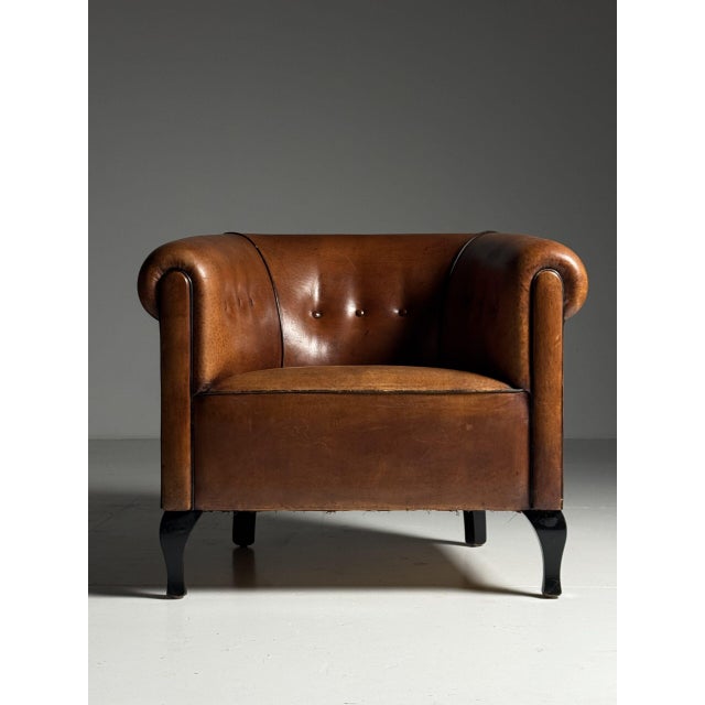 Vintage Club Chairs in Sheepskin Leather, Set of 2 For Sale - Image 17 of 18