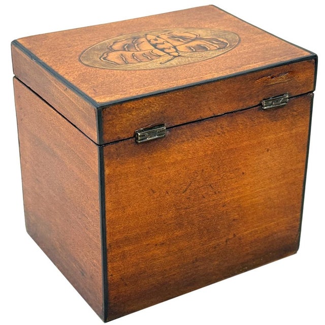A Very Good Quality And Attractive Late 18th Century George III Period Satinwood Tea Caddy, with Extremely Unusual And...