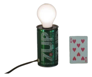 1970s Table Lamp, 7 Up Soda Can, Electric Lighting, Pop Art, Retro, Modern