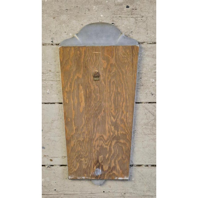 1920s Vintage Swedish Mirror in Pewter with Brass Star Decor, 1920s For Sale - Image 5 of 8