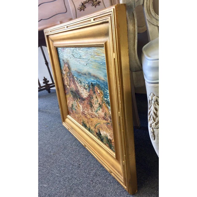 Textile 1963 Original Signed "Fire Island" Impasto Painting For Sale - Image 7 of 11