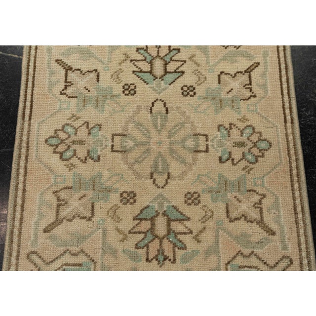 Turkish Mini Rug Oriental Hand Knotted Vintage Rug 1'5" x 3'4" #21085 For Sale - Image 4 of 8