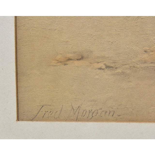 Wood Frederick Morgan "Tug of War" Chromolithograph in Exceptional Antique Gilt Aesthetic Movement Frame For Sale - Image 7 of 10