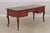 Baker Furniture Company Baker 3 Drawer Chinoiserie Style Leather Top Desk Bureau Plat For Sale - Image 4 of 17