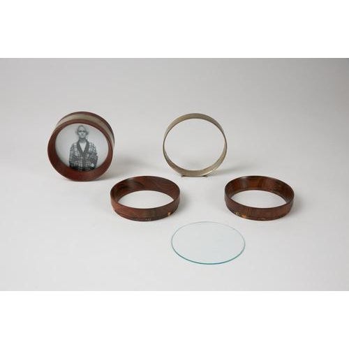 Wood Circular Photo Frames by Ico Parisi for Stildomus, Set of 2 For Sale - Image 7 of 10