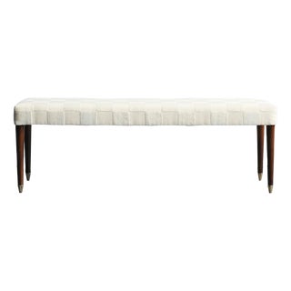 Mid-Century Modern Italian Bench in Walnut, 1950s For Sale