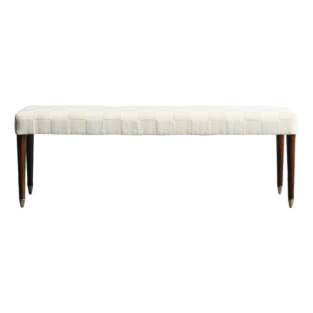 Mid-Century Modern Italian Bench in Walnut, 1950s For Sale